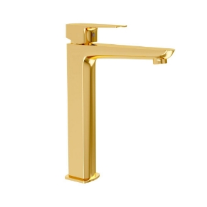 Picture of Single Lever High Neck Basin Mixer - Gold Bright PVD