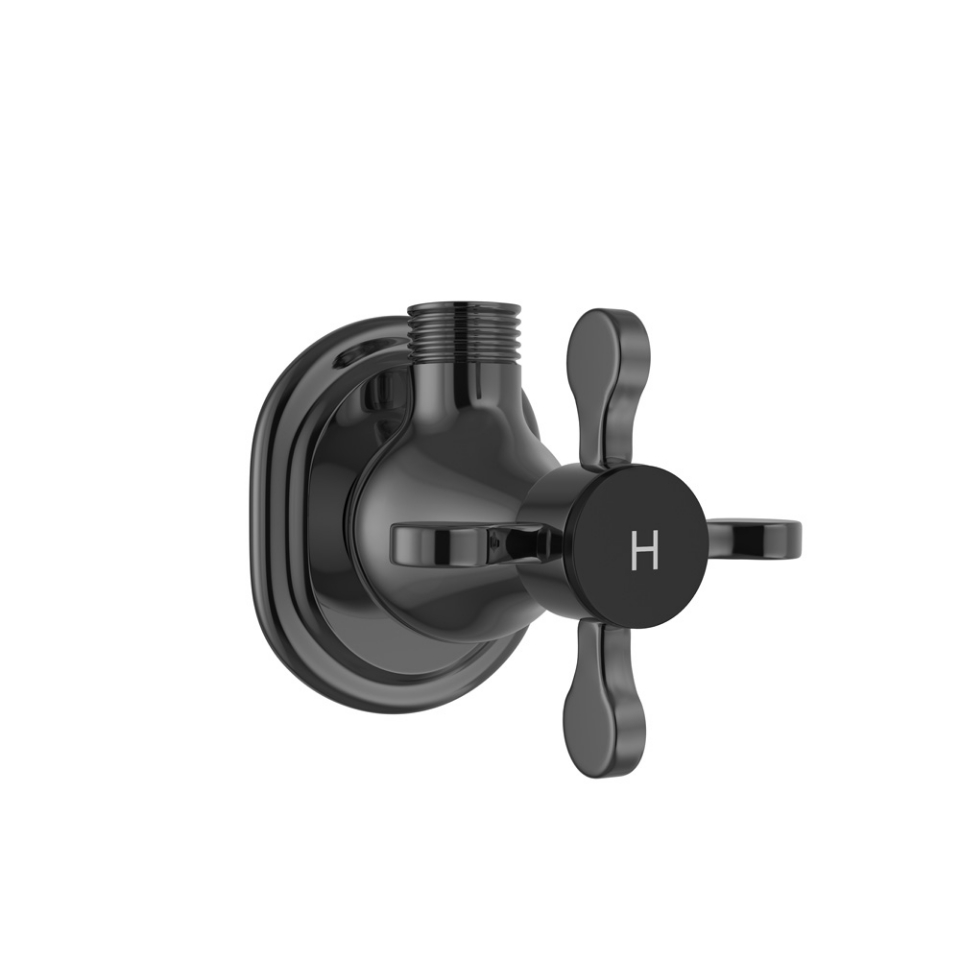 Picture of Angle Valve Hot Only - Black Chrome