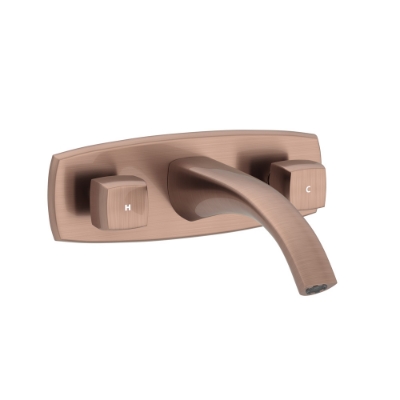 Picture of 3 Hole Basin Mixer Wall Mounted - Antique Copper